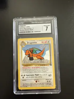 CGC 7 NM Dragonite Black Star Promo WB Movie 5 Pokemon Card - Image 1