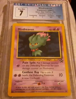 CGC 7 NM Subs Misdreavus #39 WOTC Black Star Promo Pokemon Card Vintage 2001 - Image 1