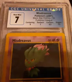 CGC 7 NM Subs Misdreavus #39 WOTC Black Star Promo Pokemon Card Vintage 2001 - Image 2