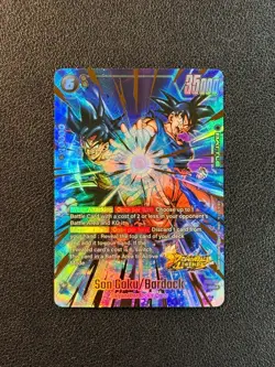 Son Goku/Bardock FS09-08 Bonus Pack Gold Art Dragon Ball Legends Promo Card - Image 1
