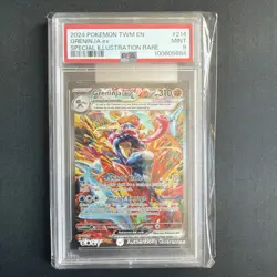 Pokemon TCG Greninja EX Twilight Masquerade Card 214/167 PSA 9 - Image 1