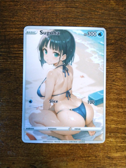 Beautiful Waifu Card - Suguha Swim - Goddess ACG Custom DIY Fan Art Card - Image 1