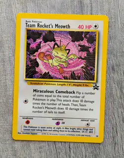 4 Lot Black Star PROMO WOTC Pokemon Cards TCG Mew Scizor Meowth - Image 4