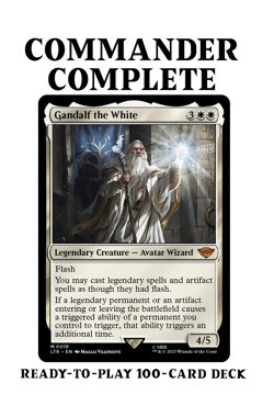 Gandalf the White LotR DOUBLE TRIGGERS Magic MTG Custom Commander Deck - Image 1