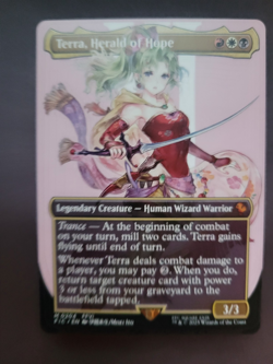 Terra Herald of Hope Borderless Final Fantasy Commander MTG Universes Beyond - Image 1