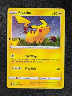 2021 Pokemon PIKACHU #SWSH039 Sword & Shield General Mills Sword & Shield Sequin - Image 1