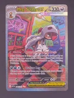 Mega Scrafty ex 285/217 Special Illustration Rare Ascended Heroes Pokemon TCG NM - Image 1