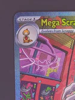 Mega Scrafty ex 285/217 Special Illustration Rare Ascended Heroes Pokemon TCG NM - Image 2