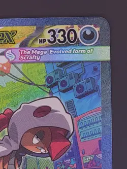 Mega Scrafty ex 285/217 Special Illustration Rare Ascended Heroes Pokemon TCG NM - Image 3