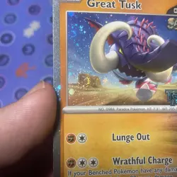 Pokemon Great Tusk 5 SWIRLS Temporal Forces Stamped 096/162 Cosmos 5 SWIRLS - Image 4