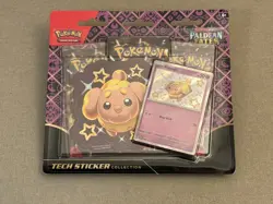 Pokemon Paldean Fates Tech Sticker Collection 3 Booster Pack Blister- Fidough - Image 1