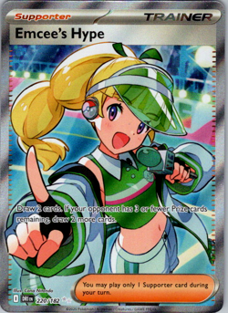Emcee's Hype 220/182 Ultra Rare Pokemon TCG Destined Rivals NM 1 - Image 1