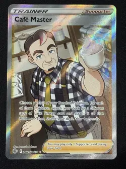 Cafe Master TG25/TG30 Swsh09: Brilliant Stars Trainer Gallery Holo Pokemon TCG - Image 1