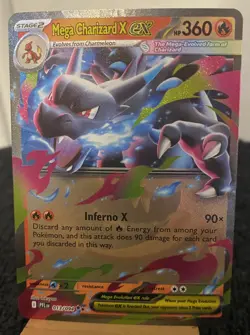 Mega Charizard X ex 013/094 Phantasmal Flames Double Rare Holo Pokemon TCG LP - Image 1