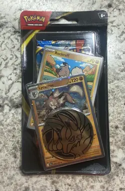 Pokemon TCG- Mega Evolution Checklane Blister Lycanroc Rockruff Booster - Image 3
