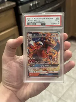 2017 Pokemon Sun & Moon Burning Shadows Charizard GX #20/147 PSA 9 - Image 1