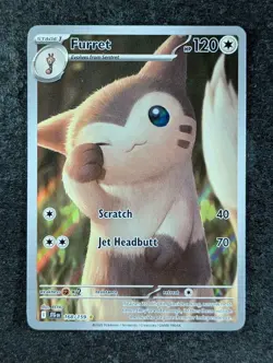 2025 Pokemon FURRET #168/159 Journey Together Illustration Rare Holo English - Image 1
