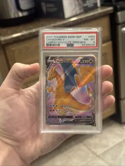 2020 Pokemon SWSH BSP - Charizard V #50 - Champions Path Elite Trainer Box PSA 8 - Image 1