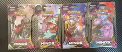 Pokemon Unified Minds Sleeved Booster Pack - 4 pack Art Set - Factory Sealed - Image 1