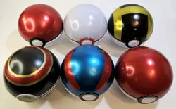 Lot Of 6 Empty Pokemon TCG Poke Ball Tins Various Sets - Image 1