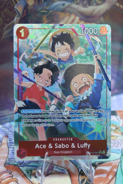 Ace & Sabo & Luffy (Alternate Art) OP13-007 Carrying On His Will One Piece Foil - Image 1