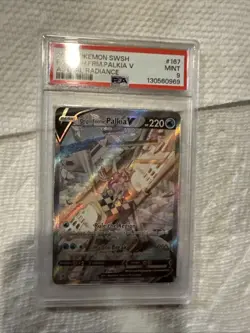 2022 POKEMON SWORD & SHIELD ASTRAL RADIANCE FULL ART/ORIGIN FORME PALKIA V PSA 9 - Image 1