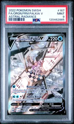 PSA 9 Origin Forme Palkia V Full Art #167 2022 Pokemon Astral Radiance 120462865 - Image 1