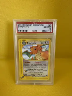 2002 Pokemon Expedition Dragonite Rare #43/165 PSA 10 - Image 1