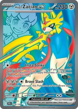 1x Hop's Zacian ex - 176/159 - Ultra Rare NM-Mint Pokemon SV09 - Journey Togethe - Image 1