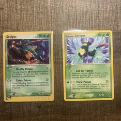 Pokemon TCG EX Sandstorm: Seviper Holo Rare #11/100 & Team Aqua’s 17/95 - Image 1
