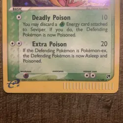 Pokemon TCG EX Sandstorm: Seviper Holo Rare #11/100 & Team Aqua’s 17/95 - Image 4