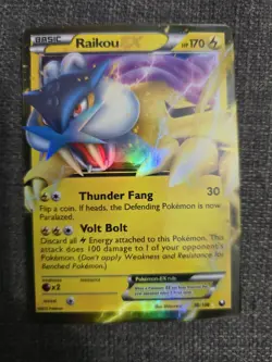 Pokemon TCG Dark Explorers Raikou EX 38/108 - Image 1