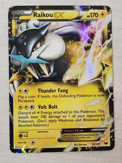 NM Raikou EX - Holofoil 38/108 Dark Explorers Pokemon TCG - Image 1