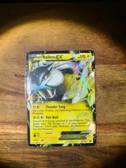 Raikou EX 38/108 BW: Dark Explorers 2012 Ultra Rare Pokemon TCG NM - Image 1