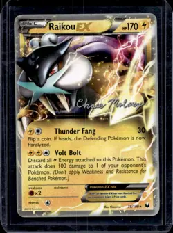 2012 Pokemon Black & White Dark Explorers Raikou EX #38/108 - Image 1