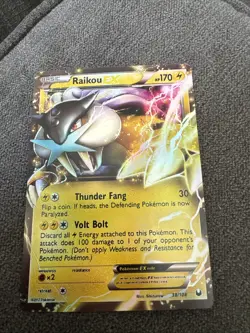 Pokemon TCG Dark Explorers Raikou EX 38/108 2012 Edition, Lightly Played - Image 1