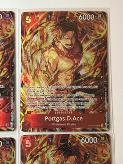 Portgas.D.Ace ST15-005 Illustration Box Vol. 5 Promo 4 Card Play Set Lot - Image 3
