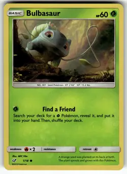 Bulbasaur (Holo Common) 1/18 Detective Pikachu NM Pokemon Card TCG - Image 1