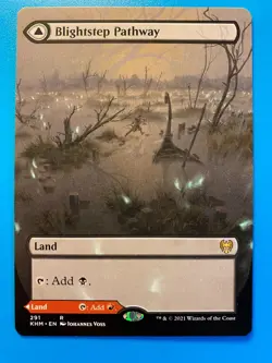 MTG 1x BORDERLESS Blightstep Pathway Searstep # 291 Zendikar Rising Magic x1 NM - Image 1