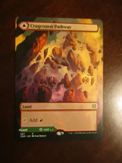 Magic Gathering Zendikar Rising Borderless CRAGCROWN/TIMBERCROWN PATHWAY MTG 287 - Image 1