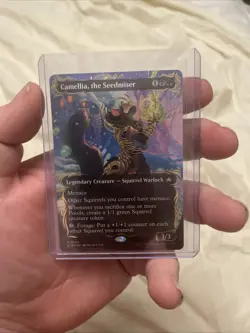 Camellia, the Seedmiser (Borderless) (Raised Foil) Bloomburrow Foil - Image 1