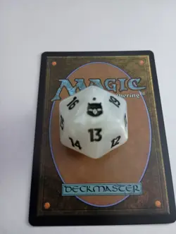 MTG FIN Final Fantasy Pearl White Oversized D20 Spindown life die Counter Dice - Image 1