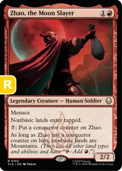 MTG Zhao the Moon Slayer Avatar Rare Legendary Creature Human Soldier NM - Image 1
