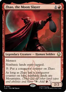 MTG Zhao the Moon Slayer Avatar Rare Legendary Creature Human Soldier NM - Image 2