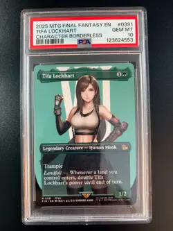 2025 MTG FINAL FANTASY CHARACTER BORDERLESS #0391 TIFA LOCKHART PSA 10 - Image 1