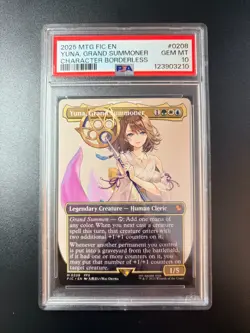Yuna, Grand Summoner #0208 2025 Magic MTG Final Fantasy Borderless PSA 10 - Image 1