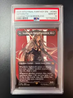 MTG Final Fantasy Sephiroth Fabled Soldier Borderless #0382 PSA 10 GEM MINT - Image 1