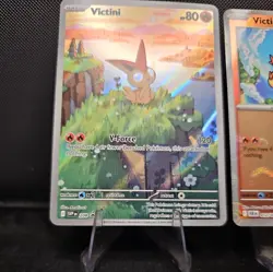 2 Pokemon Victini SVP 208 Black Star Promo Illustration Black Bolt/White Flare - Image 4