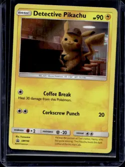 2016-19 Pokemon SM Black Star Promos Detective Pikachu #SM190a - Image 1