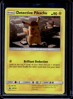 2016-19 Pokemon Black Star Promo Detective Pikachu #SM194 - Image 1